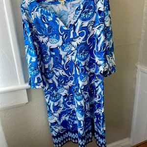 Three Quarter Sleeve Cotton Dress